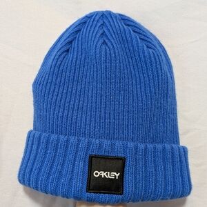 Oakley Ribbed Knit Blue Beanie